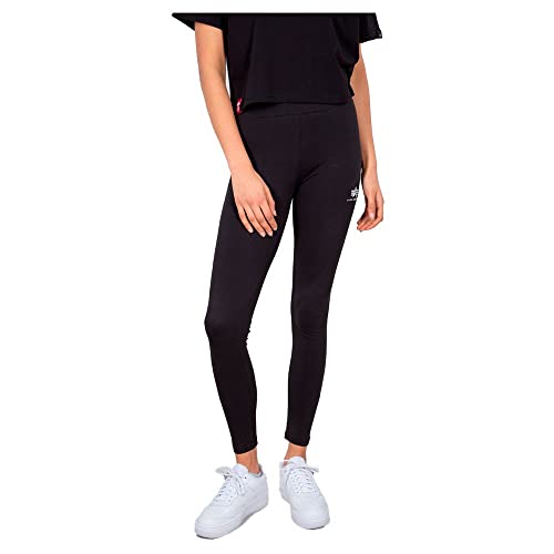 Alpha Industries Damen Basic SL Wmn Frauen Leggings, Black, XS von ALPHA INDUSTRIES