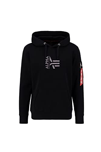 Alpha Industries 3D Logo Hoody Wmn Kapuzensweat für Damen Black von ALPHA INDUSTRIES