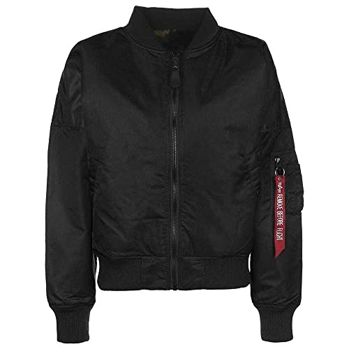 ALPHA INDUSTRIES Damen MA-1 OS Rev.Fur Wmn Bomberjacke, Black, 38 von ALPHA INDUSTRIES