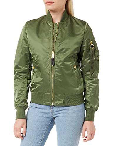 Alpha Industries Damen MA-1 VF LW Wmn Bomberjacke, Sage-Green/Gold, S von ALPHA INDUSTRIES