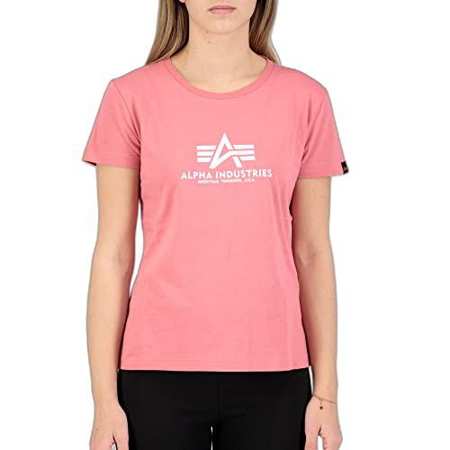 Alpha Industries Damen New Basic T Wmn T-Shirt, Coral Red, L von ALPHA INDUSTRIES