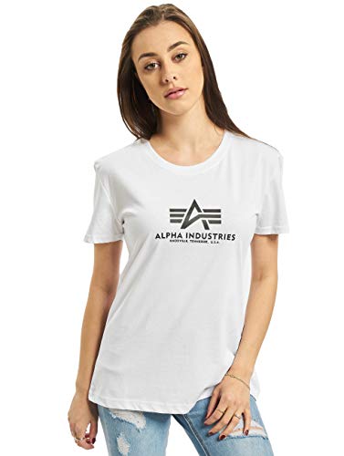 Alpha Industries Damen New Basic T Wmn T-Shirt, White, L von ALPHA INDUSTRIES
