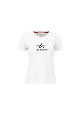 Alpha Industries Damen New Basic T Wmn T-Shirt, White, L von ALPHA INDUSTRIES