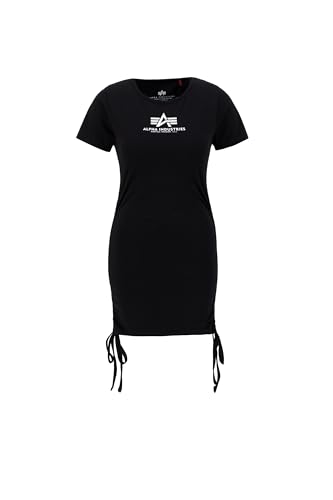 ALPHA INDUSTRIES Damen Ruched Dress wmn Kleid, Black, X-Small ALPHA INDUSTRIES Damen Ruched Dress wmn Kleid, Black, X-Small von ALPHA INDUSTRIES