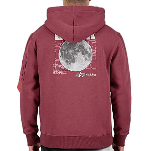 ALPHA INDUSTRIES Dark Side Hoody Kapuzensweat für Herren Burgundy von ALPHA INDUSTRIES