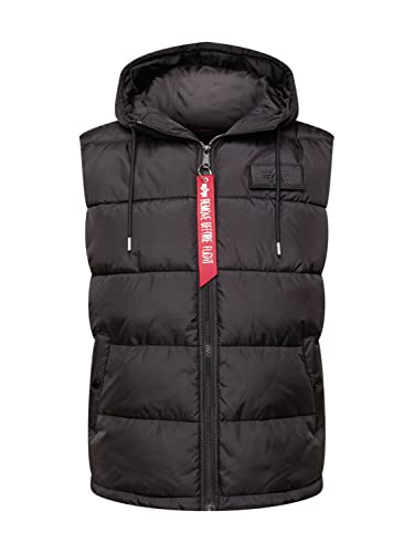 Alpha Industries Herren Hooded Puffer Vest Fd Für Weste, Schwarz, M EU von ALPHA INDUSTRIES