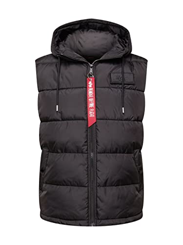 Alpha Industries Hooded Puffer Vest FD Weste für Herren Black von ALPHA INDUSTRIES