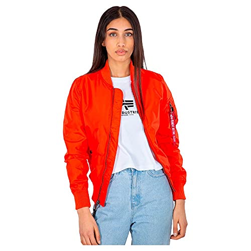 Alpha Industries Damen MA-1 TT Wmn Bomberjacke, Atomic Red, Standard von ALPHA INDUSTRIES