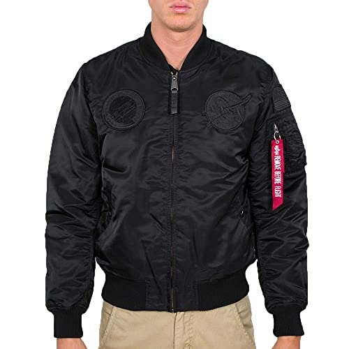 Alpha Industries Herren MA-1 VF NASA Bomberjacke, All Black, Small von Alpha Industries