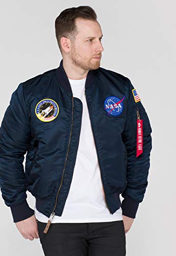 Alpha Industries Herren MA-1 VF NASA Bomberjacke, Rep.Blue, Small von Alpha Industries