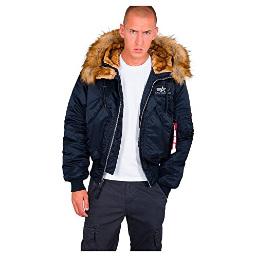 Alpha Industries Herren 45P Hooded Custom Bomberjacke, Rep.Blue, 2 XL von ALPHA INDUSTRIES