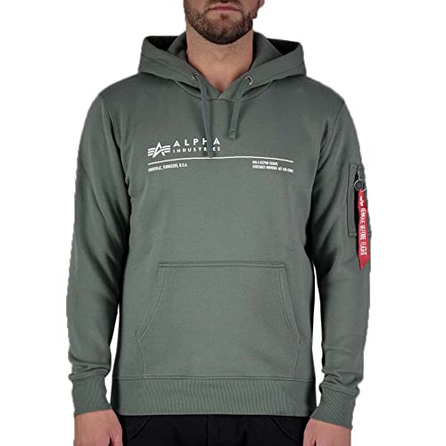 ALPHA INDUSTRIES AI Reflective Hoody Kapuzensweat für Herren Vintage Green von ALPHA INDUSTRIES