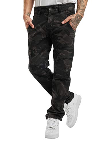 Alpha Industries Herren Agent C Pant Freizeithose, Black Camo, 30 von ALPHA INDUSTRIES