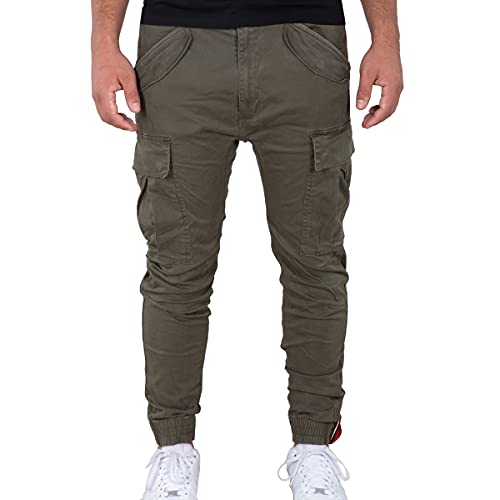 Alpha Industries Herren Airman Pant Freizeithose, Black Olive, 32 von ALPHA INDUSTRIES