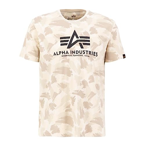 ALPHA INDUSTRIES Herren Alpha Indutries Basic T-Shirt, Sand Camo, XS von ALPHA INDUSTRIES