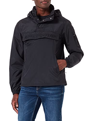 ALPHA INDUSTRIES Herren Anorak Embroidery Logo Baby Jacke, Black, M von ALPHA INDUSTRIES