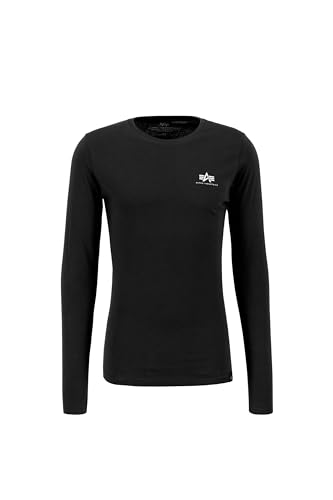 Alpha Industries Herren Back Print Heavy LS Longsleeve T-Shirt, Black, S von Alpha Industries