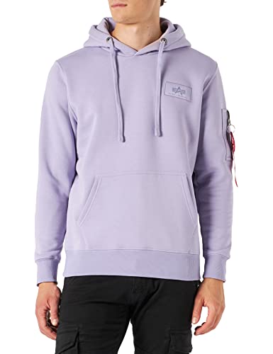 ALPHA INDUSTRIES Herren Back Print Hoody Kapuzensweat Kapuzenpullover, Pale Violet, 56 von ALPHA INDUSTRIES