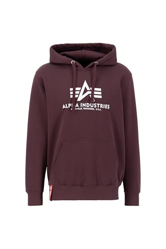 ALPHA INDUSTRIES Herren Basic Hoody Kapuzenpullover, deep Maroon, XXL von ALPHA INDUSTRIES