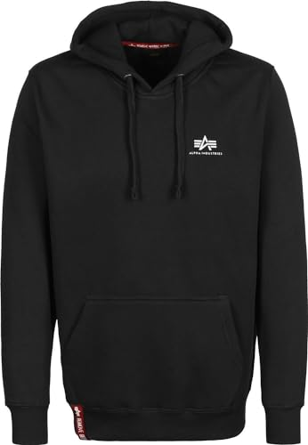 ALPHA INDUSTRIES Herren Basic Hoody Rubber Kapuzenpullover, Plum, S von ALPHA INDUSTRIES