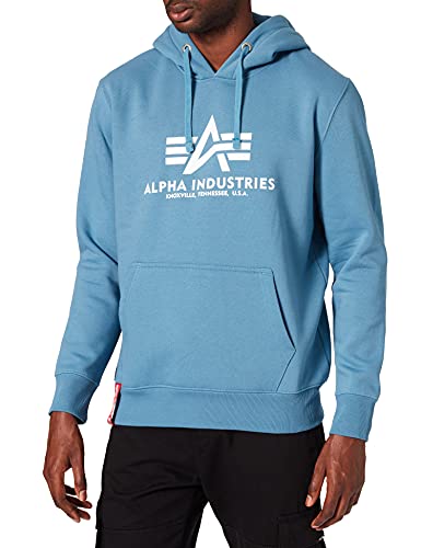 Alpha Industries Herren Basic Hoodie Kapuzenpullover, Airforce Blue, S von ALPHA INDUSTRIES