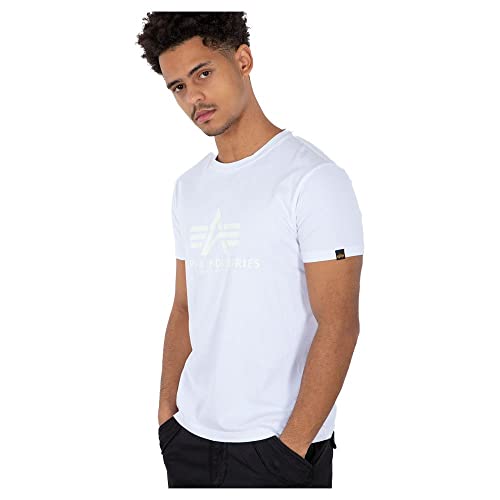 Alpha Industries Herren Basic T Kryptonite T-Shirt, White, XL von ALPHA INDUSTRIES