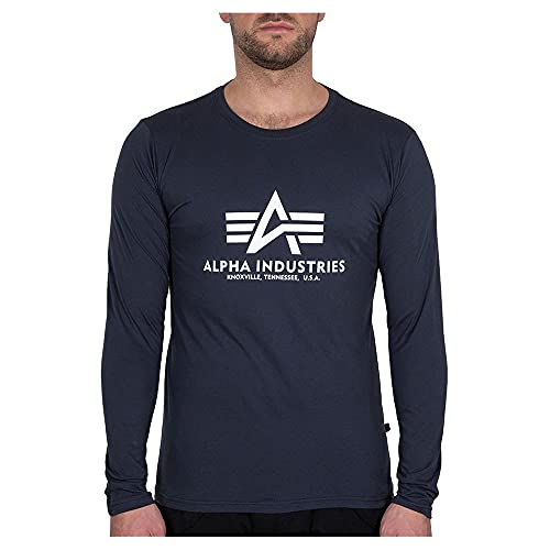 Alpha Industries Herren Basic T-LS Longsleeve T-Shirt, Navy, L von ALPHA INDUSTRIES