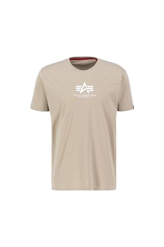 ALPHA INDUSTRIES Herren Basic T Ml T-Shirt, Beige (Vintage Sand), M von Alpha Industries