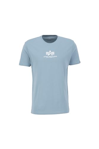ALPHA INDUSTRIES Herren Basic T Ml T-Shirt, Blau, L von Alpha Industries