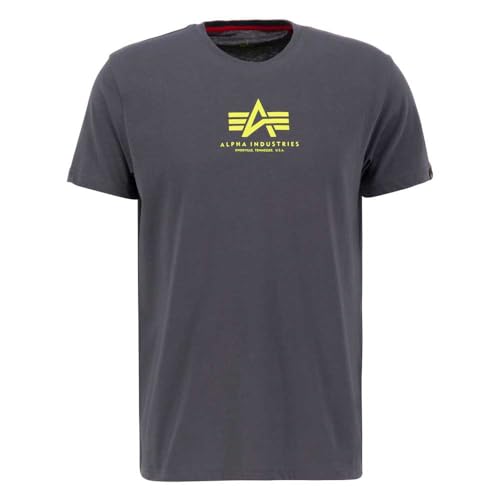 ALPHA INDUSTRIES Herren Basic T Ml T-Shirt, Grau (Vintage Grey), S von Alpha Industries
