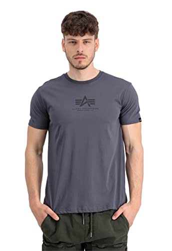 ALPHA INDUSTRIES Herren Basic T Ml T-Shirt, Grau , S von ALPHA INDUSTRIES