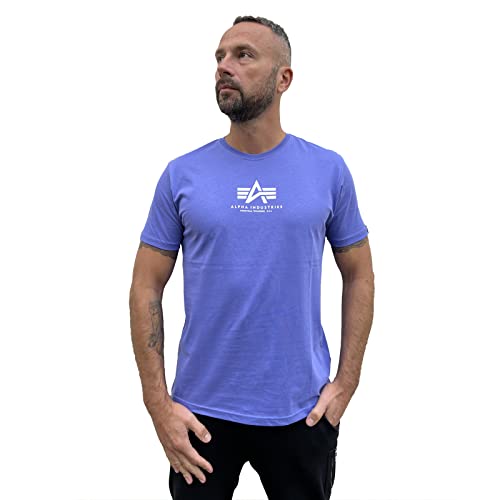 ALPHA INDUSTRIES Herren Basic T Ml T-Shirt, Lila (Electric Violet), S von ALPHA INDUSTRIES