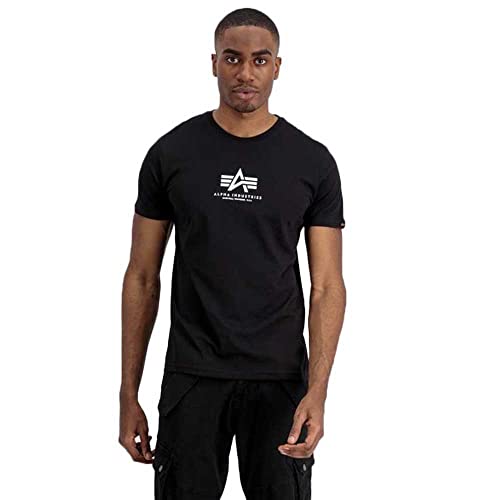 ALPHA INDUSTRIES Herren Basic T Ml T-Shirt, Schwarz, S von Alpha Industries