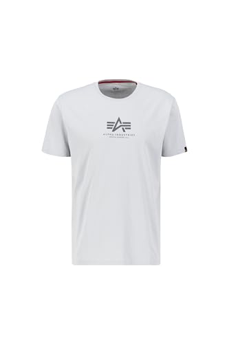 ALPHA INDUSTRIES Herren Basic Ml Für T-Shirt, Grau (Pastel Grey), XL EU von Alpha Industries