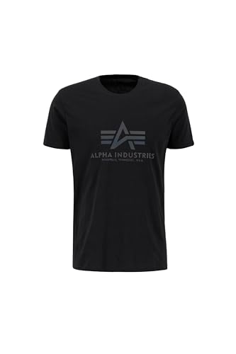 Alpha Industries Herren Basic T Rainbow Ref T-Shirt, Black, M von ALPHA INDUSTRIES