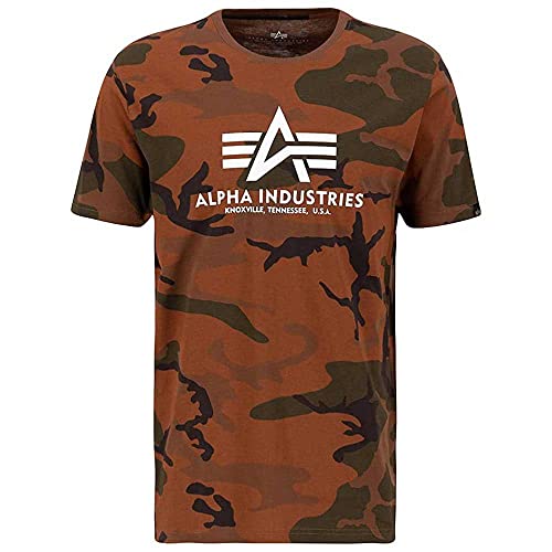 ALPHA INDUSTRIES Herren Basic T-Shirt Camo Hemd, 681-burned camo, ALPHA INDUSTRIES Herren Basic T-Shirt Camo Hemd, 681-burned camo, von ALPHA INDUSTRIES