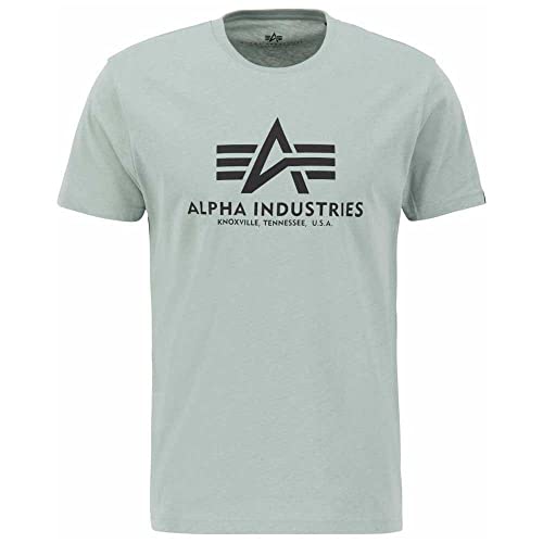 ALPHA INDUSTRIES Herren Basic T-Shirt Hemd, 680-dusty Green, von ALPHA INDUSTRIES