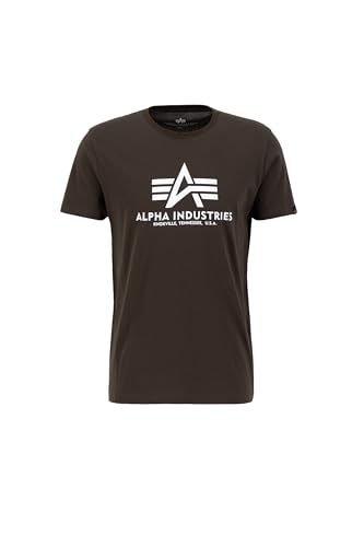 Alpha Industries Basic T-Shirt für Herren Black Olive von ALPHA INDUSTRIES