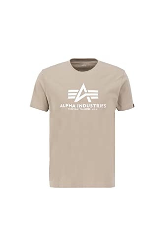 ALPHA INDUSTRIES Herren Basic T-Shirt Shirt, 679-vintage Sand, von ALPHA INDUSTRIES