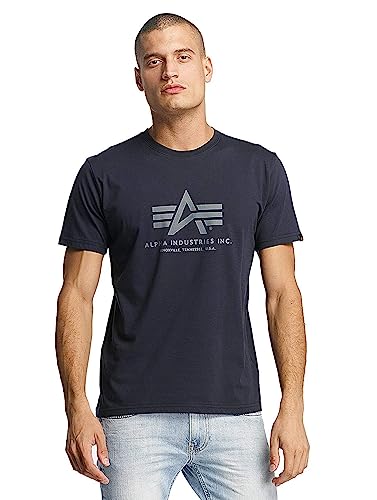 Alpha Industries Herren Basic T-Shirt, Rep.Blue, XL von ALPHA INDUSTRIES