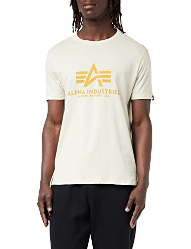Alpha Industries Herren Basic T-Shirt, vintage-white, S von ALPHA INDUSTRIES