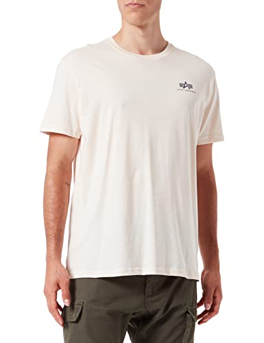 Alpha Industries Herren Basic T Small Logo T-Shirt, Jet Stream White, XL von ALPHA INDUSTRIES