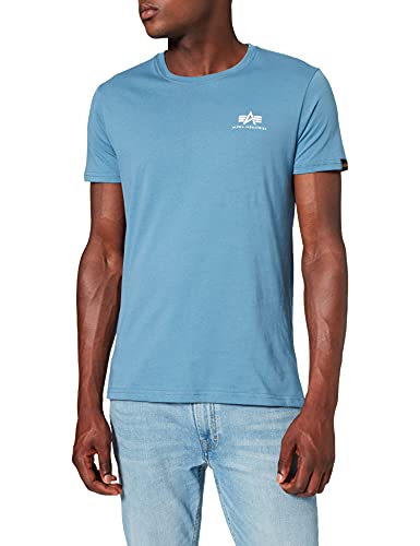 Alpha Industries Herren Basic T Small Logo T-Shirt, Airforce Blue, XL von ALPHA INDUSTRIES