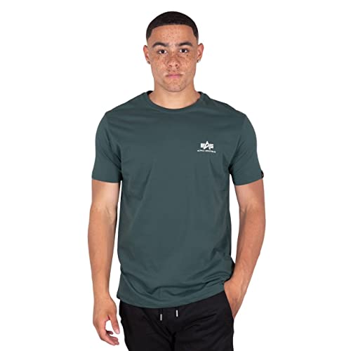 Alpha Industries Herren Basic T Small Logo T-Shirt, Vintage Green, 56 von ALPHA INDUSTRIES