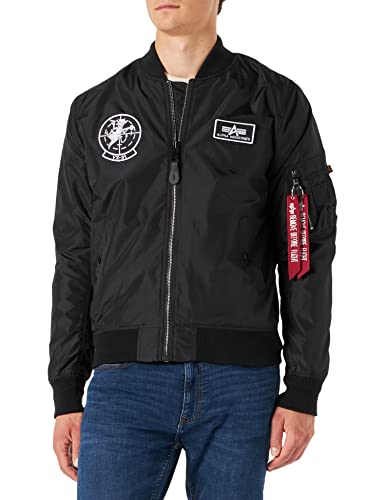 Alpha Industries Herren MA-1 TT Glow In The Dark Bomberjacke, Black, L von ALPHA INDUSTRIES