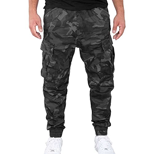 Alpha Industries Herren Airman Pant Freizeithose, Black Camo, 33W von ALPHA INDUSTRIES