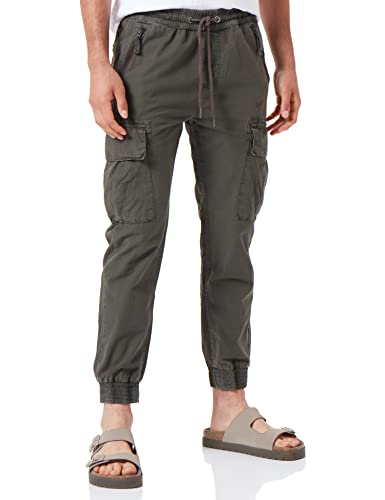 Alpha Industries Herren Ripstop Jogger Cargohose Hose, Greyblack, L von ALPHA INDUSTRIES
