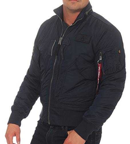 Alpha Industries Herren Engine Bomberjacke, Blau, 3 XL von ALPHA INDUSTRIES