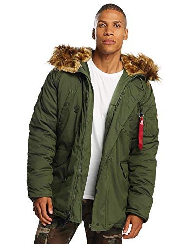 Alpha Industries Herren Explorer Winterjacke Mantel, Grün (Dark Green 257), Medium von ALPHA INDUSTRIES