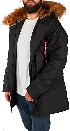 Alpha Industries Herren Explorer w/o Patches Winterjacke, Black, M von ALPHA INDUSTRIES